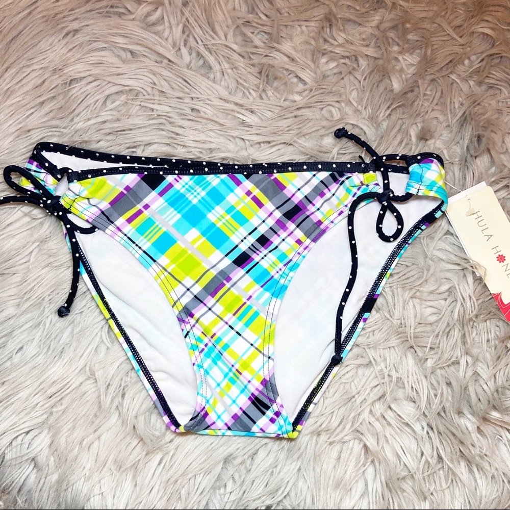 Hula Honey Plaid Bikini Bottoms NWT Size Medium